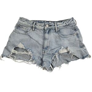PacSun Light Blue Distressed Denim Jean Shorts